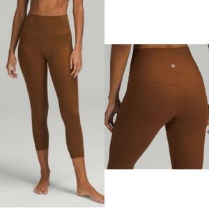 Lululemon Align High Rise Ribbed Pant 25” Roasted Brown Size 2